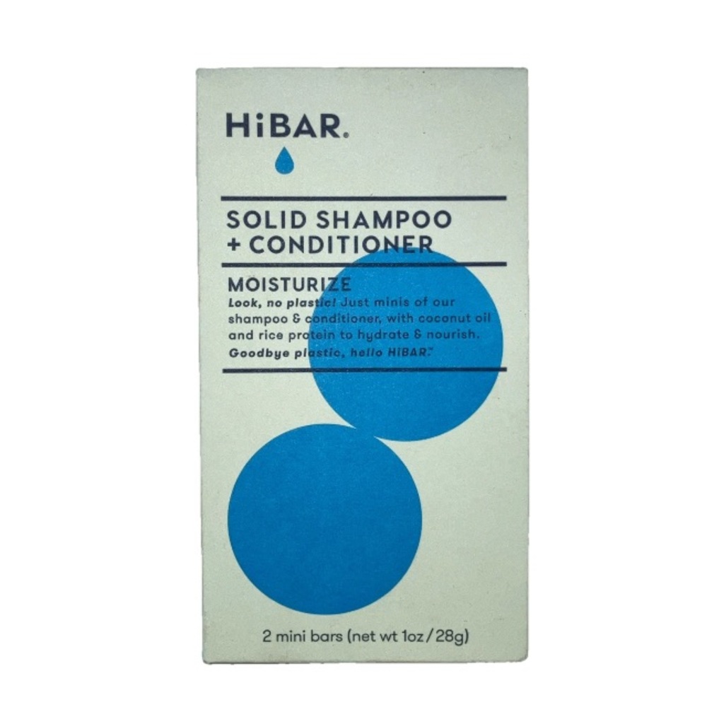 HiBAR 2 In 1 Moisturize Shampoo & Conditioner Dry Frizz Hair Nourish Hydrate Bar